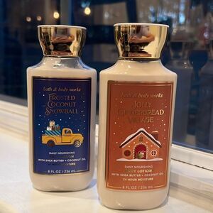 Bath & Body Works Jolly‎ Gingerbread Village Frosted Coconut Snowball Lotion New